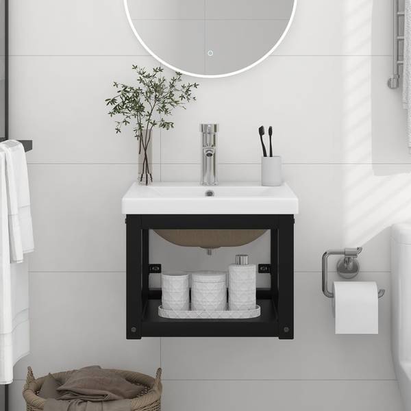 Waschtischgestell 3013619 Schwarz - 40 x 40 cm