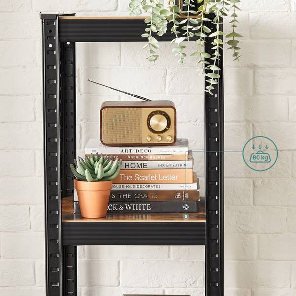 Schwerlastregal Freetown Braun - Metall - 37 x 150 x 37 cm