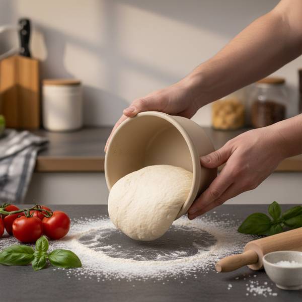 Pizzaballenbox mit Deckel 4er Set Beige