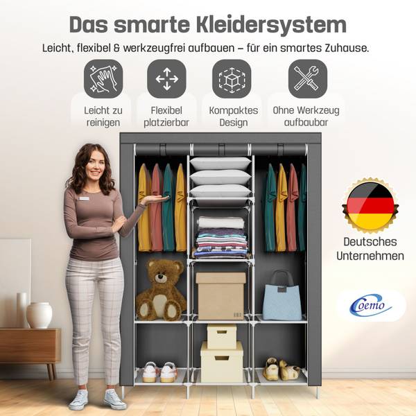 Stoffschrank 1605-4240 Grau