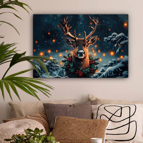 LEINWANDBILD Hirsch 60 x 40 cm