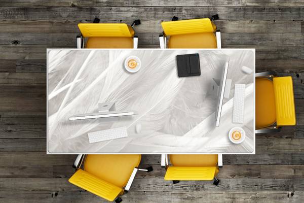 Tischmatte Pluma Grün - Polyester PVC - 90 x 45 x 1 cm
