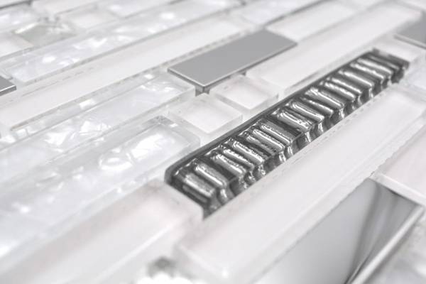 Mosaikfliesen 86-0104 Weiß - Glas - 34 x 30 x 30 cm