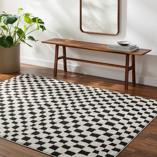 Laagpolig Vloerkleed GIJON zwart - 160 x 213 cm
