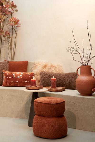 Vase SARMANO Rot - Metall - 19 x 26 x 19 cm