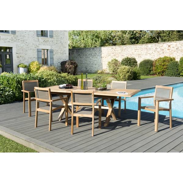 Gartenlounges - Mahlzeiten HARRIS Braun - Teakholz - 100 x 75 x 180 cm