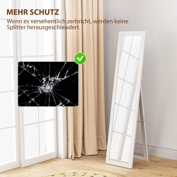 Ganzkörperspiegel 831-695V82WT Weiß
