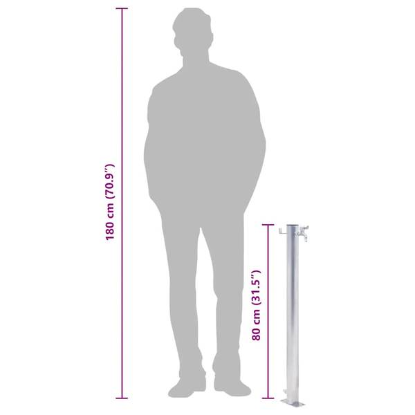 Waterzuil 3029502-2 Hoogte: 80 cm