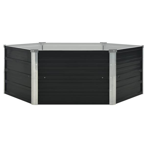 Hochbeet DE573 Grau - Metall - 129 x 45 x 129 cm