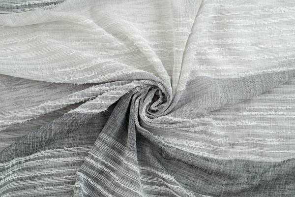 Vorhang grau anthrazit streifen Grau - Textil - 140 x 245 x 140 cm