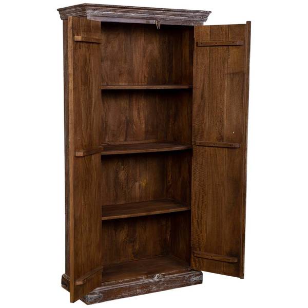 Schrank Aki Braun - Massivholz - 90 x 180 x 40 cm