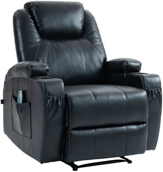 Fauteuil Galena zwart - kunstleer - 83 x 105 x 94 cm