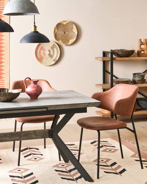 Hanglamp KABALEBO grijs - papier - 33 x 132 x 33 cm