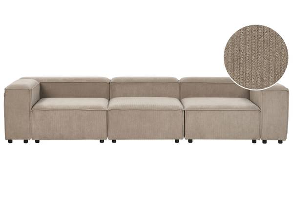 Modulaire bank ARDAL 3-delig zwart - bruin - lichtbruin - 328 x 120 cm - bamboe
