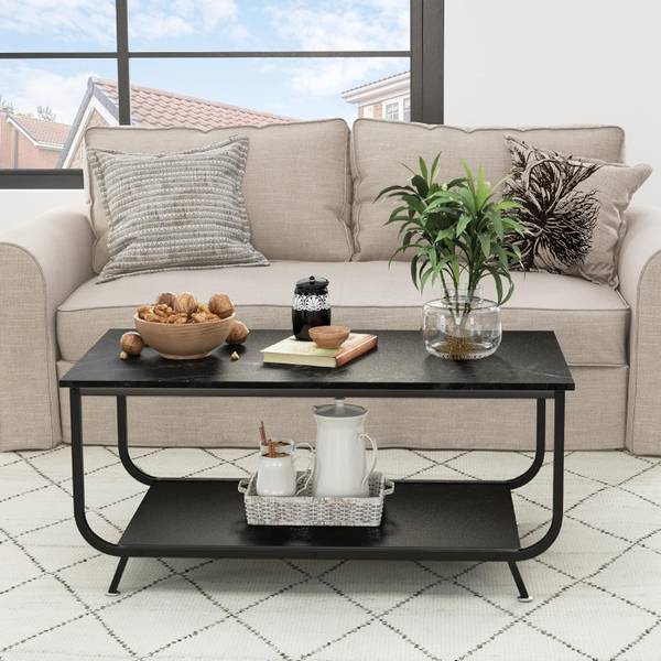 Couchtisch HV10459 Schwarz - Holzwerkstoff - 55 x 47 x 105 cm