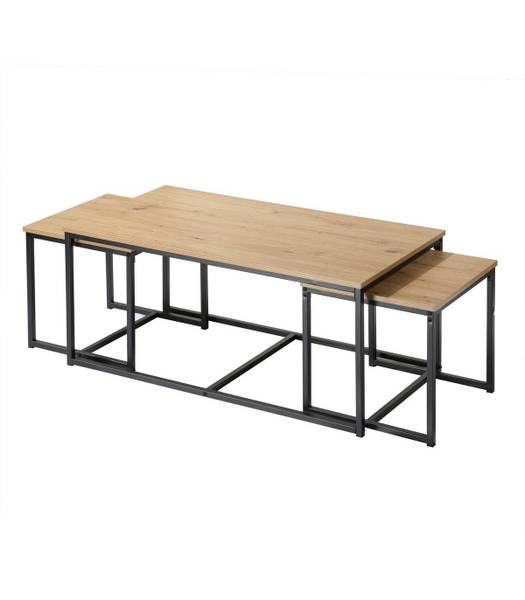 Couchtische 14507 3er Set Braun - Holzwerkstoff - 50 x 45 x 100 cm