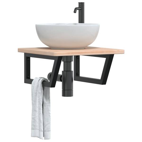 Waschtischplatte 3042574-2 Schwarz - Braun - 50 x 2 x 50 cm