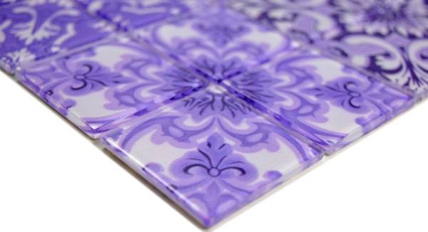 Mosaikfliesen 68-Retro-I Violett - Glas - 30 x 30 x 30 cm