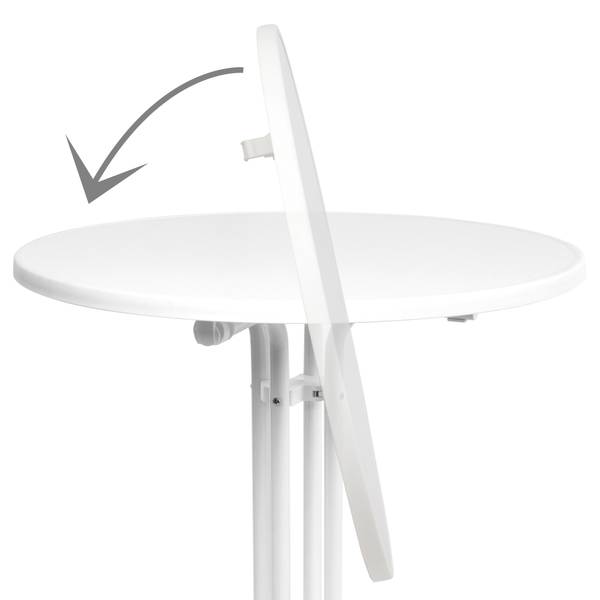Sylt Stehtisch Weiß - 80 x 80 cm