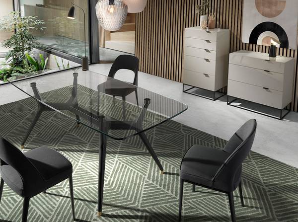 Kommode 7020 Schwarz - Weiß - Zink - 80 x 80 x 45 cm