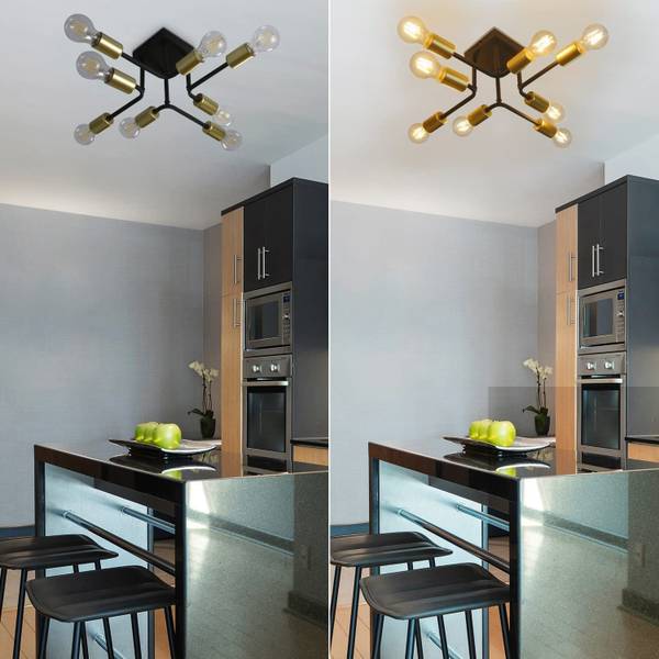 Deckenleuchte Zixnix E27 Schwarz - Eisen - 48 x 16 x 49 cm