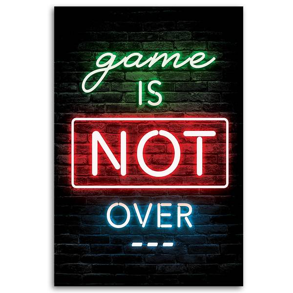 Wandbild aufschrift „neon gaming” für 80 x 120 cm