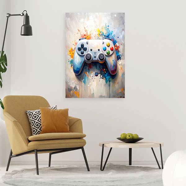 Wandbild konsole gamepad controller 40 x 60 cm