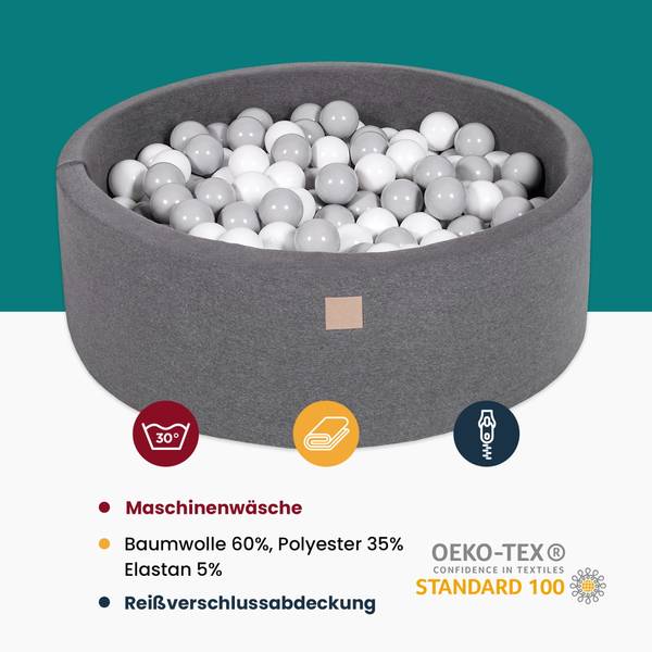 Bällebad Baby - Bällepool für Kinder Orangerot