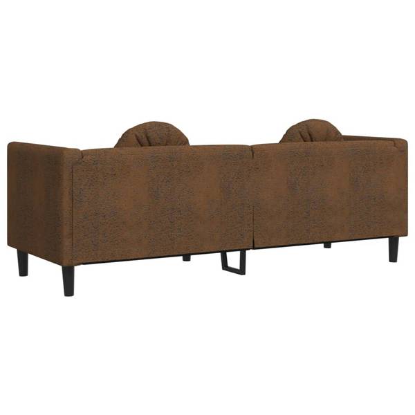 Sofa 3-Sitzer XT9642 Braun - Tiefe: 194 cm