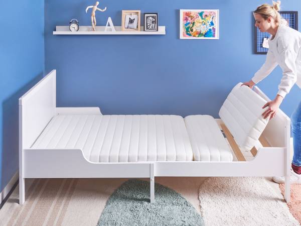 Matratze CLEVER GROW Weiß - 90 x 10 x 130 cm
