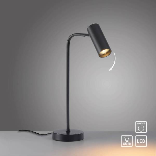 LED Tischleuchte RIK Schwarz - Metall - 13 x 48 x 28 cm