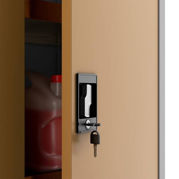 Chemikalienschrank PETER Grau - Gelb - Metall - 50 x 185 x 40 cm