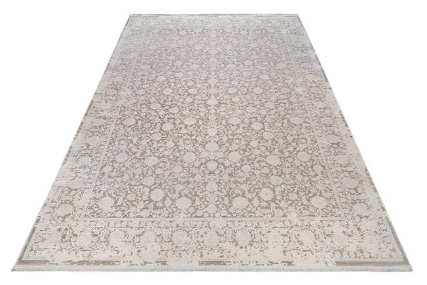 Kurzflorteppich Florida Grau - Weiß - 80 x 150 cm