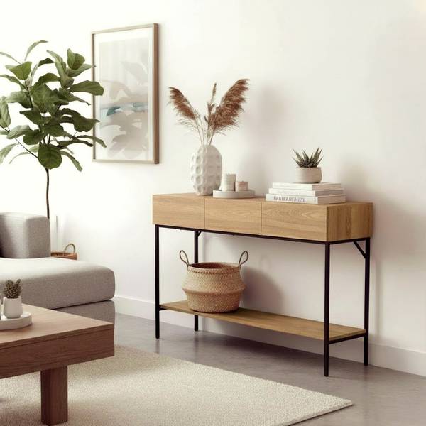 Console TESSA Marron - Bois manufacturé - 35 x 81 x 120 cm