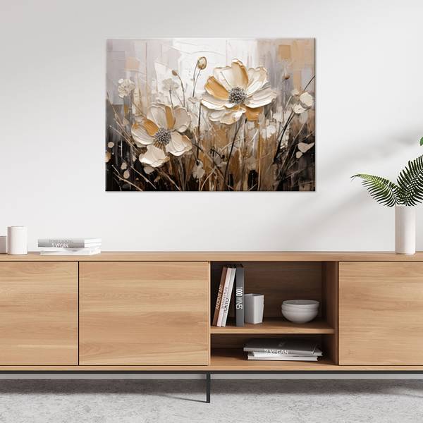 Tableau déco Fleurs 90 x 60 cm