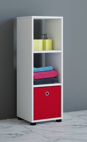 Midischrank Benos Weiß - Holzwerkstoff - 31 x 93 x 30 cm