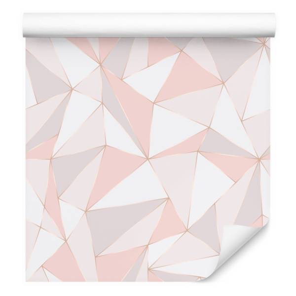 TAPETE Geometrie Abstrakt Muster Mosaik Gold - Weiß - Papier - 53 x 1000 x 1000 cm