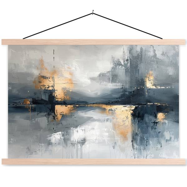 POSTER MIT MAGNETLEISTEN Abstrakte Kunst 90 x 60 cm