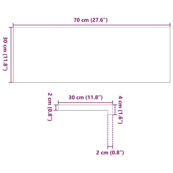 Treppenstufe 3038560-1 (4er Set) 30 x 70 cm