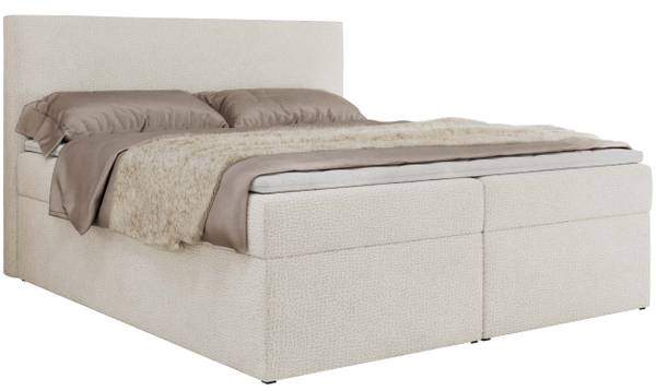 Boxspringbett JAGUAR Weiß - H4 - Liegefläche Breite: 140 cm