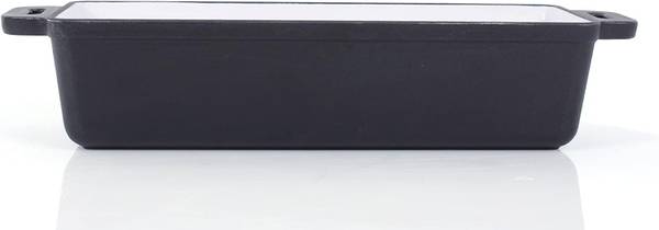 Brotbackform EW-GE-1502 Schwarz - Weiß - Gusseisen - 10 x 8 x 28 cm