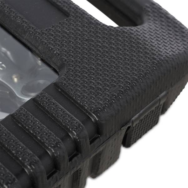 Ringratelsleutelset 6 delig zwart - zilver - staal - 23 x 4 x 23 cm