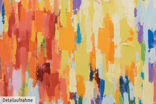 Acrylbild Handgemalt Nonfigurativ Vab Baumwollstoff - 120 x 60 x 4 cm