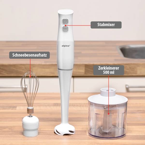 Stabmixer MEALST481009 Weiß - Kunststoff - 6 x 36 x 6 cm