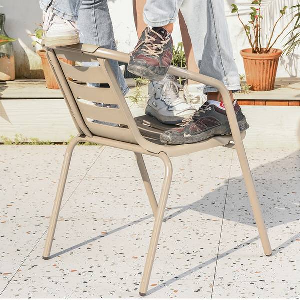 Essgruppen-Set (5-tlg.) Beige - Metall - 80 x 74 x 80 cm