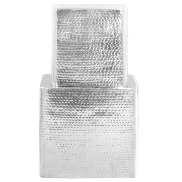 Beistelltisch 246504 2er Set Silber - Aluminium - 40 x 38 x 40 cm