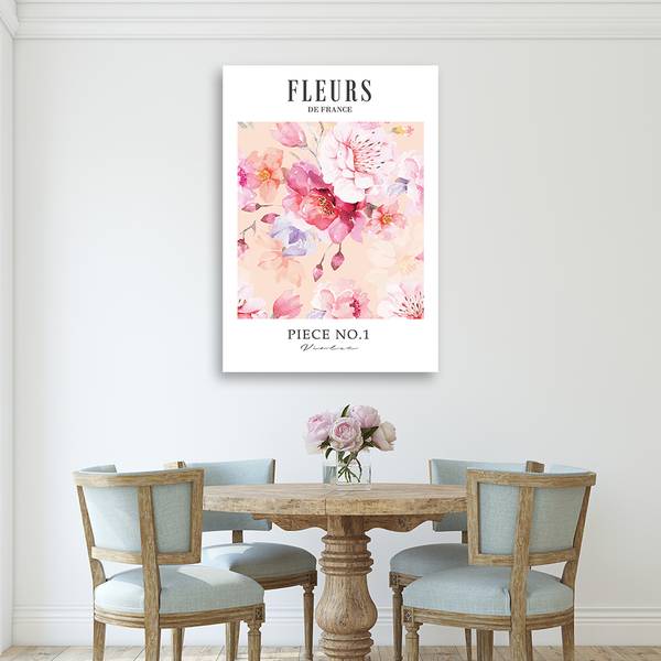 Wandbild blumen in frankreich 70 x 100 cm