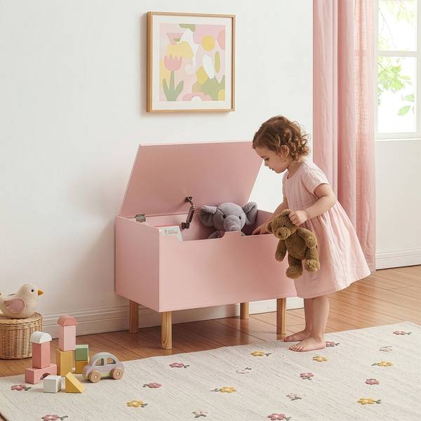 Spielzeugkiste Virer Pink - Kiefer - 60 x 45 x 40 cm