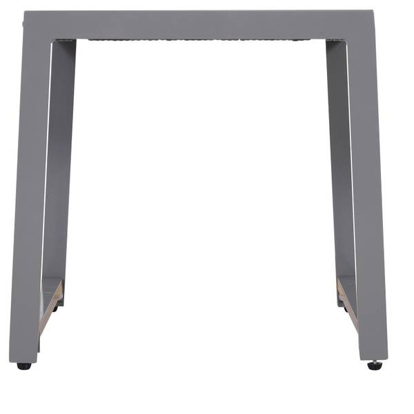 Beistelltisch 867-033 Grau - Aluminium - Sicherheitsglas - 495 x 50 x 50 cm