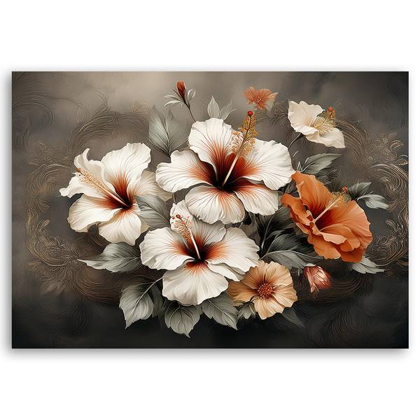 Wandbild abstrakte blume 3d 60 x 40 cm